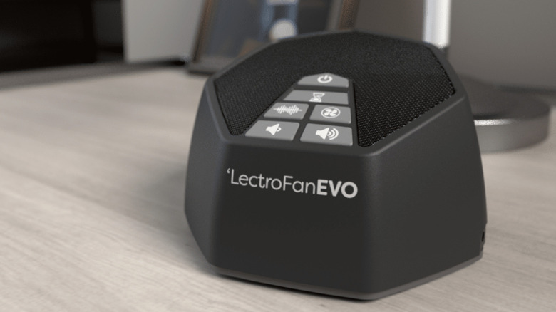 black lectrofan evo on nightstand