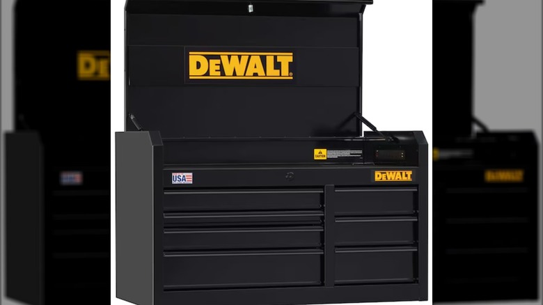 A stock image of a DeWalt 7-drawer tool chest.