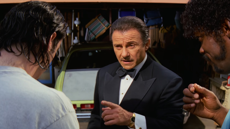 Winston Wolf in Jimmy's garage Pulp Fiction