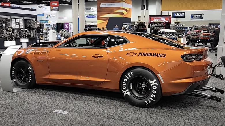 Orange COPO Camaro ZZ632 on display