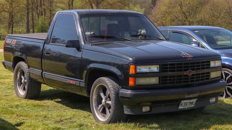 Chevrolet 454 SS parked grass