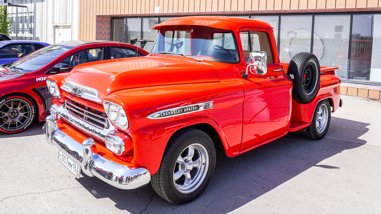 Red Chevrolet Apache (Task Force) at car show