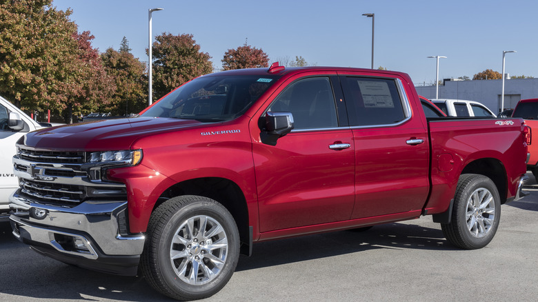 Red Chevrolet Silverado