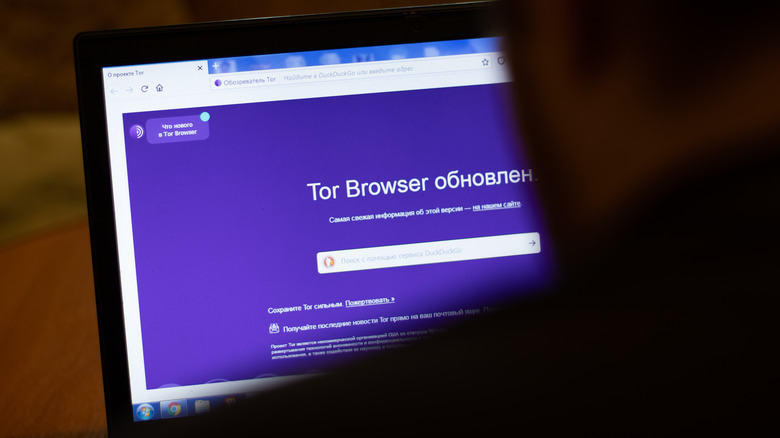 Tor Browser on a laptop screen