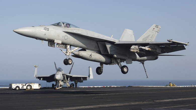 F-14A Tomcat aircraft carrier landing