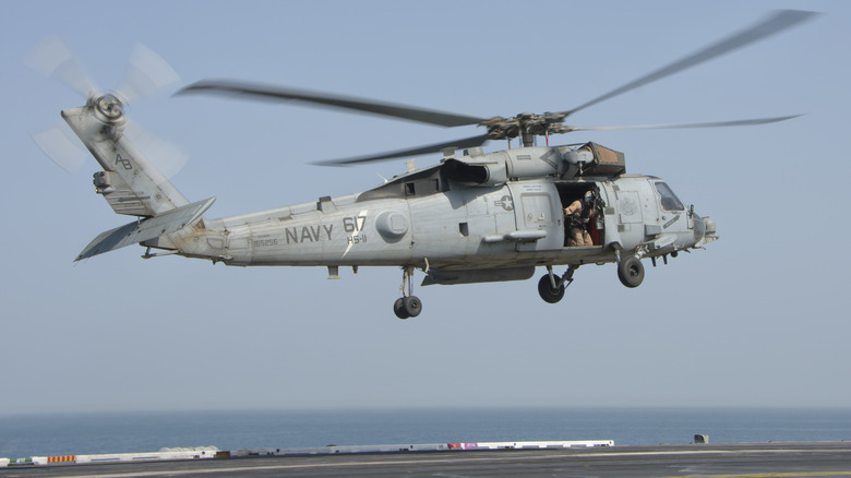 SH-60 takeoff from aircraft carrier