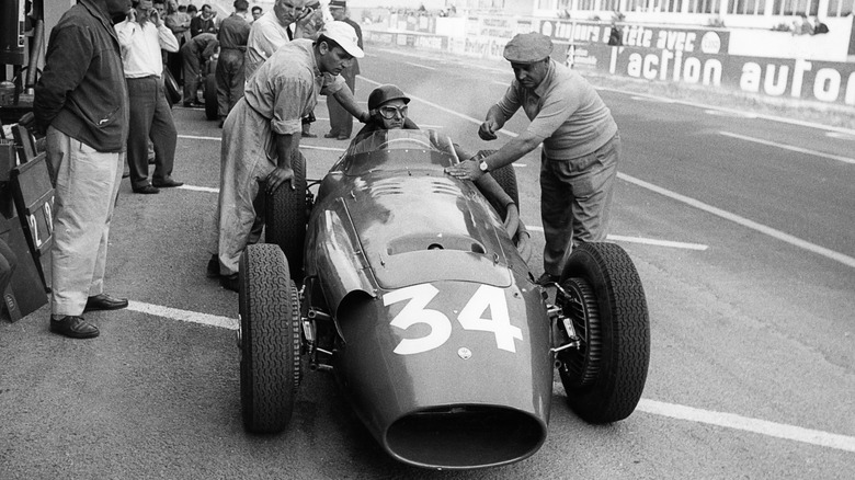 Juan Miguel Fangio in car