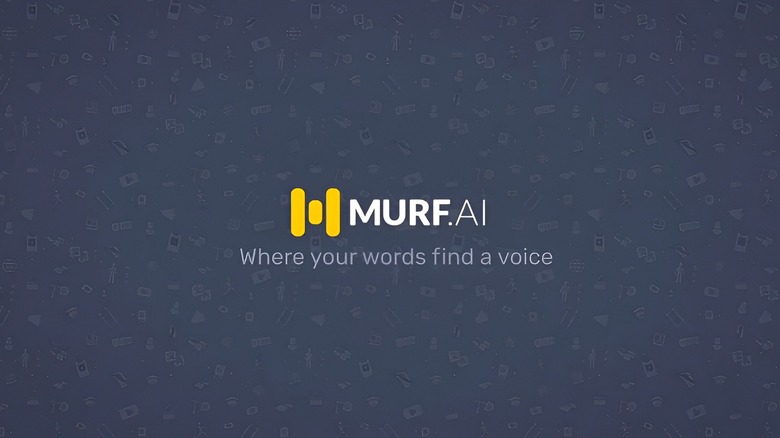 Murf AI logo on gray background