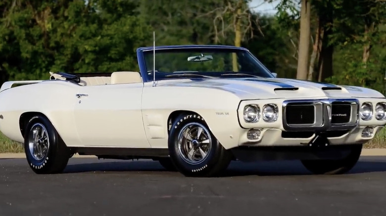 White 1969 Pontiac Trans Am convertible