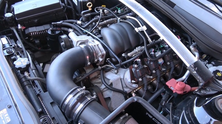 6.2-liter LS3 V8 engine in engine bay