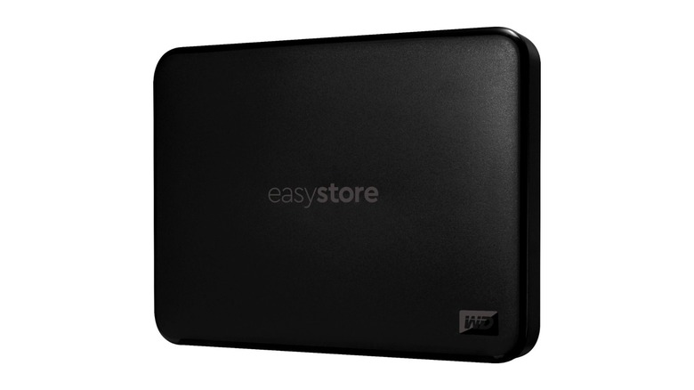 Black rectangular hard drive device