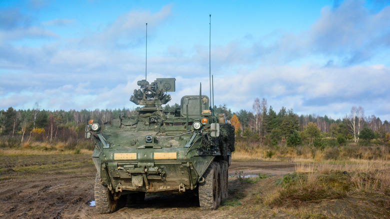 U.S. Army Stryker on range