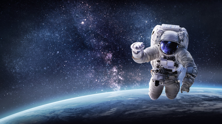 an astronaut in space