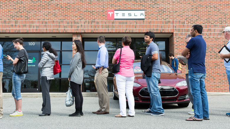 Consumers lining up to buy a Tesla