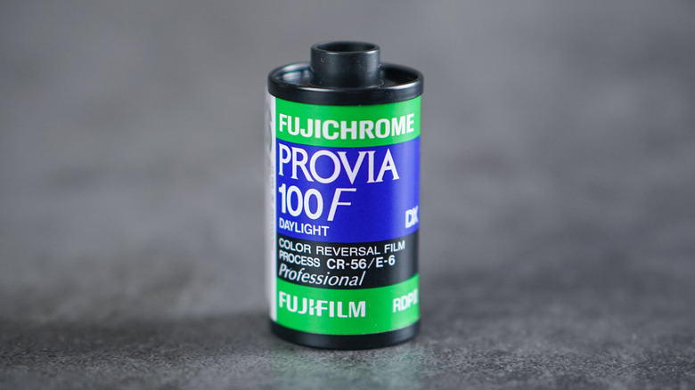 Fujichrome Provia 100F film roll