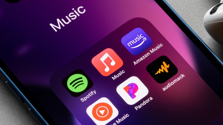 six different music apps installed