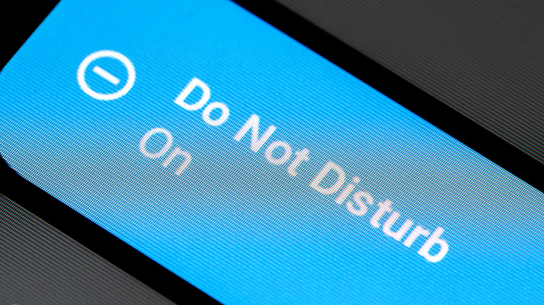 do not disturb screen on