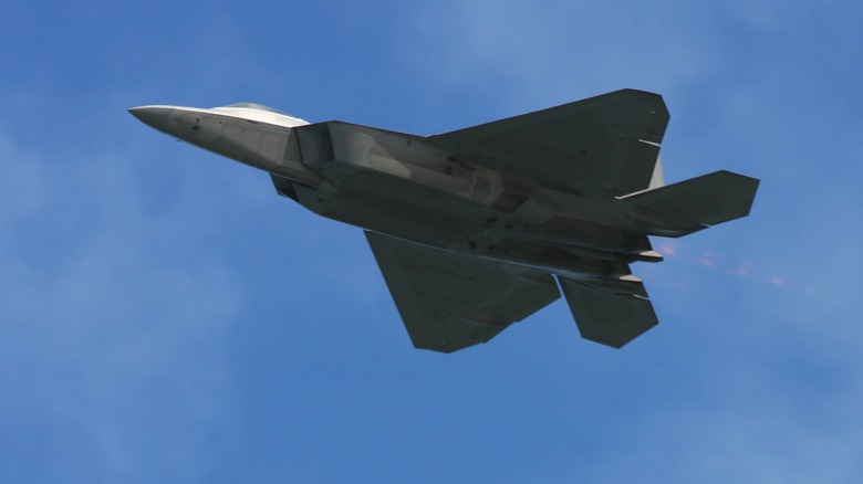 Lockheed Martin F-22 Raptor in the air