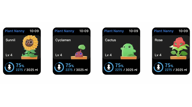 Plant Nanny Apple Watch screens