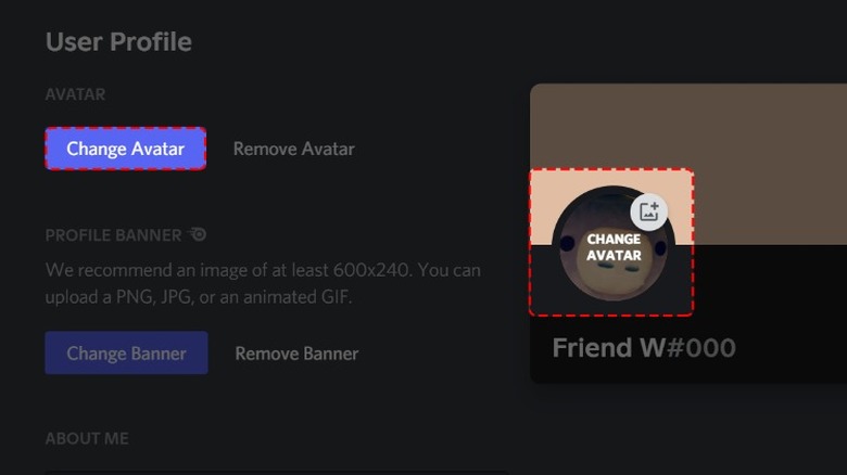 changing the avatar on your discord profile
