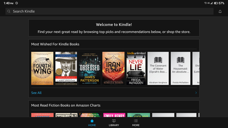 amazon kindle homepage