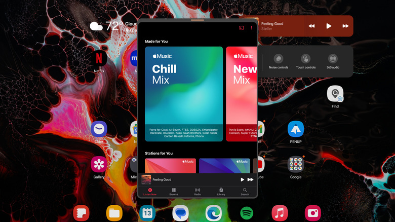 pop-up view on Samsung One UI