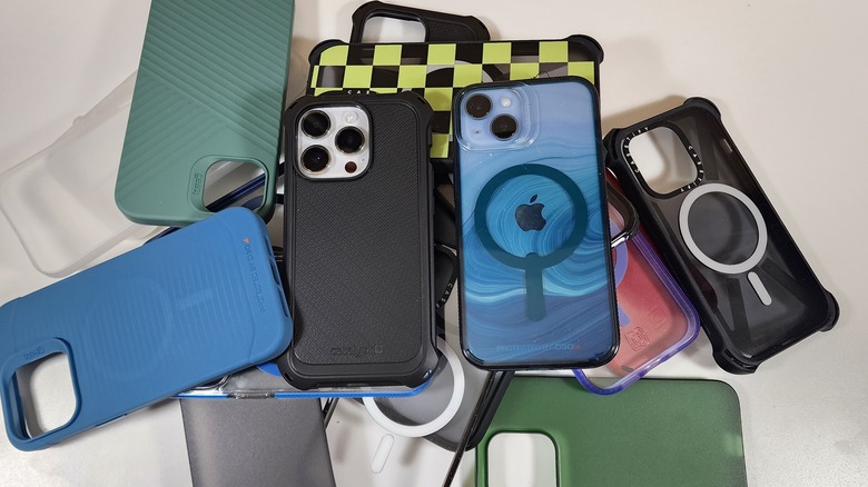 Piles of iPhone cases