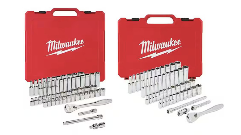 Milwaukee ratch and socket set