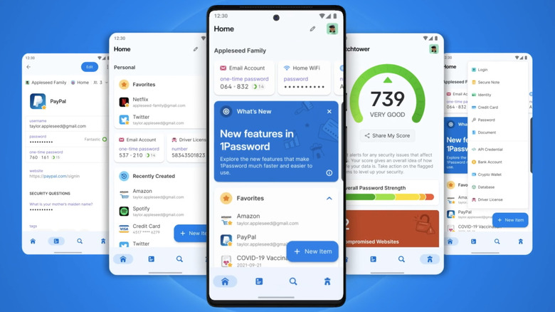 1password UI Android