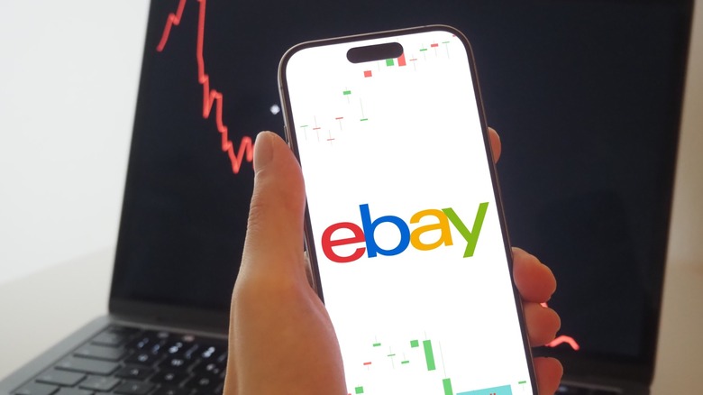 Accessing eBay from a smart phone.