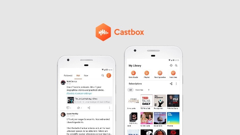 castbox app logo and interface