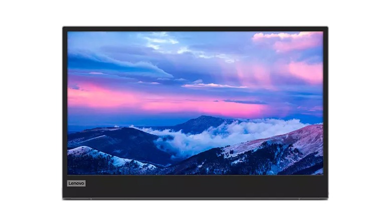 Lenovo portable monitor on display