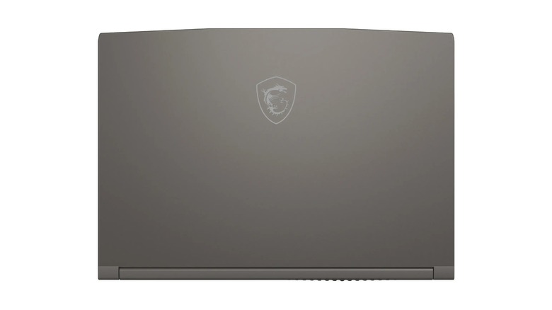 MSI laptop back logo