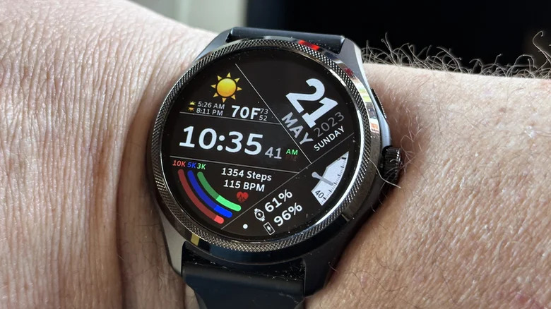 TicWatch Pro 5 on wrist