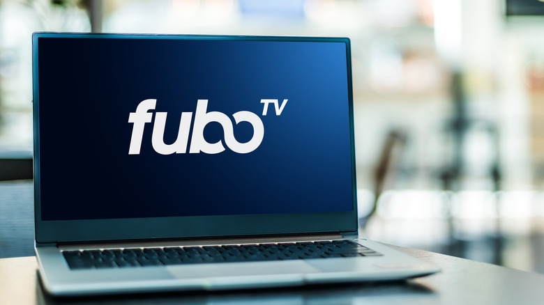 fuboTV logo on laptop