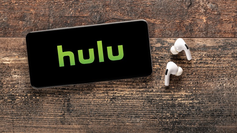 Hulu logo with headphones