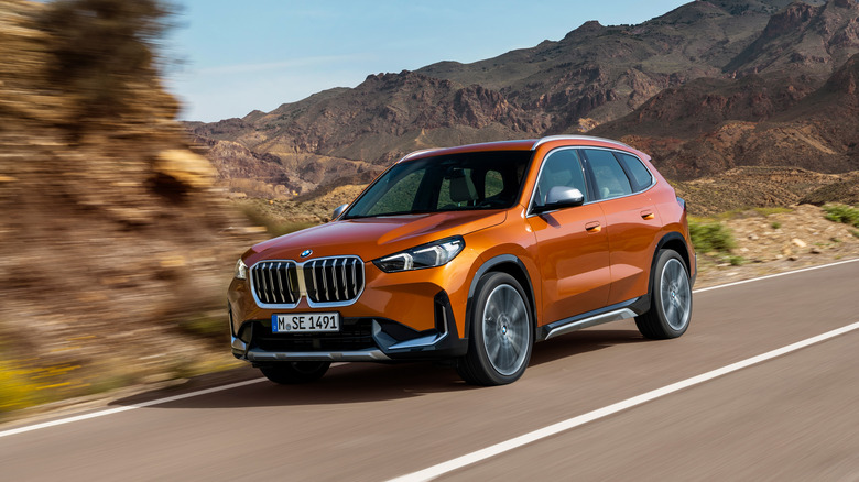 BMW X1 in Utah Orange metallic paint