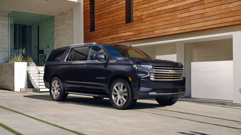 Chevrolet Suburban parked on driveway