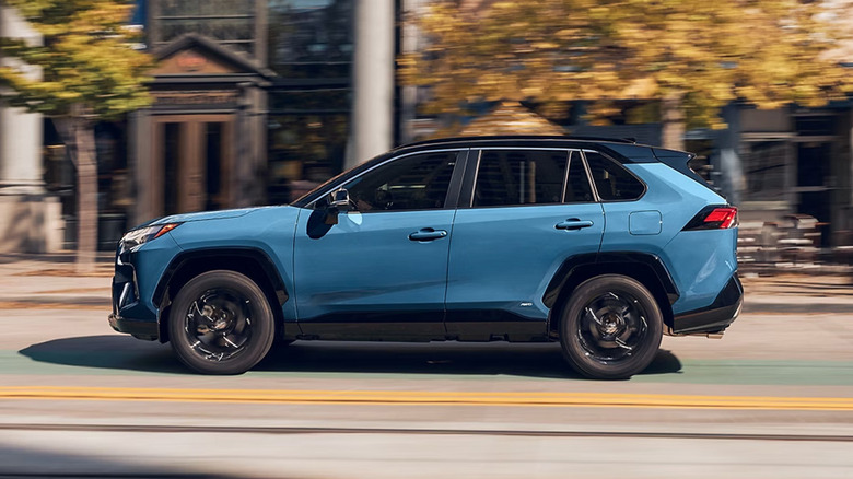 blue toyota rav4 hybrid