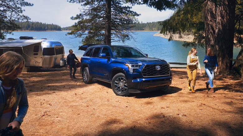 blue toyota sequoia suv