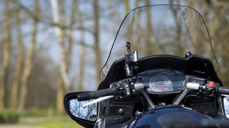 Clear motorcycle windshield