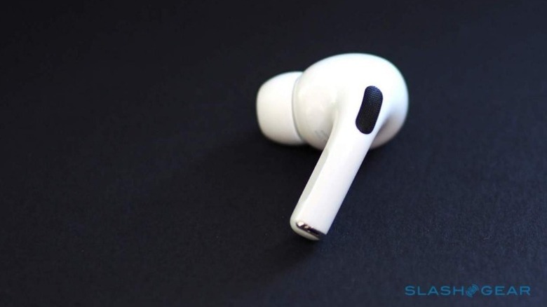 AirPods Pro earbud on black