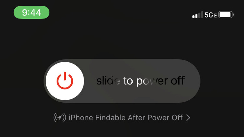 iPhone power slider button