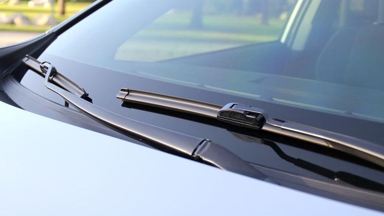 Pair of Aero Wipers on car