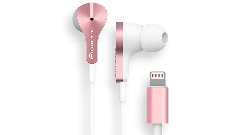 rose gold Pioneer Rayz Plus headphones