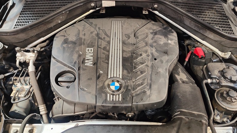 BMW N57 engine on display