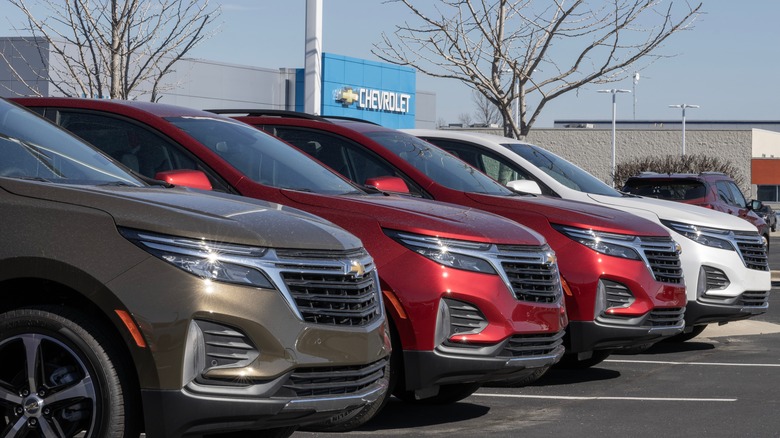 row of chevy equinox