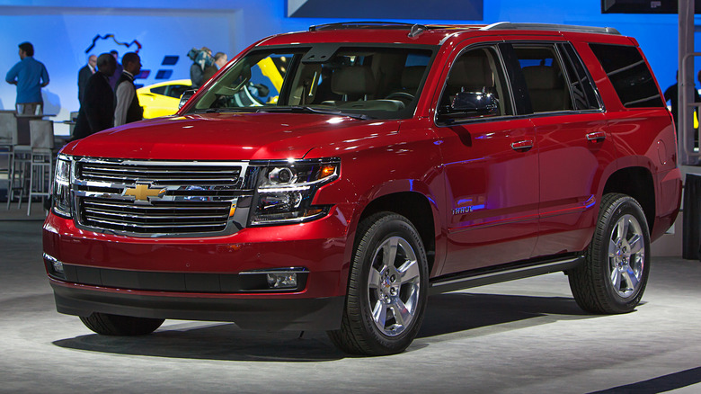 Red 2015 Chevy Tahoe