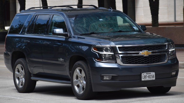 Navy Blue Chevy Tahoe