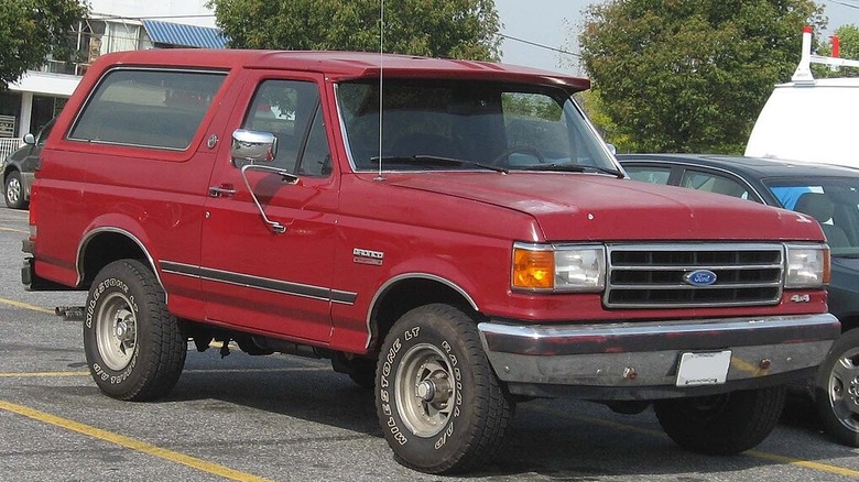 Red 1987-1991 era Ford Bronco